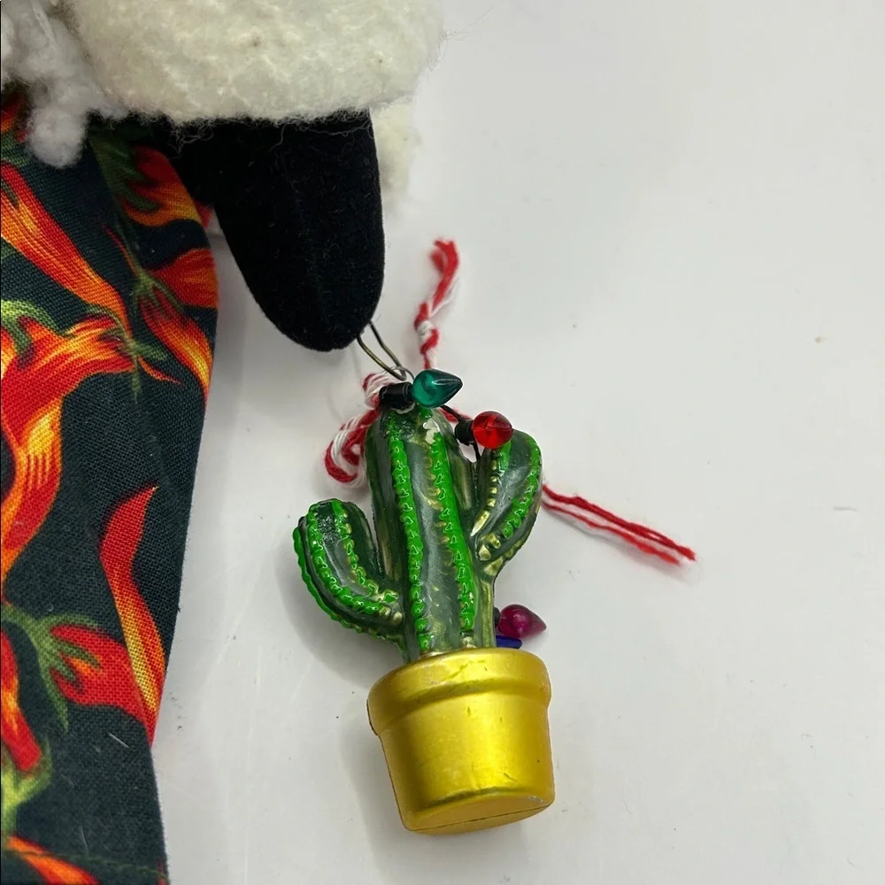 Festive Santa Doll with White Beard and Red Accents